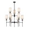 Z-Lite Emily 9 Light Chandelier, Matte Black & Off White 3033-9MB - alternate 1